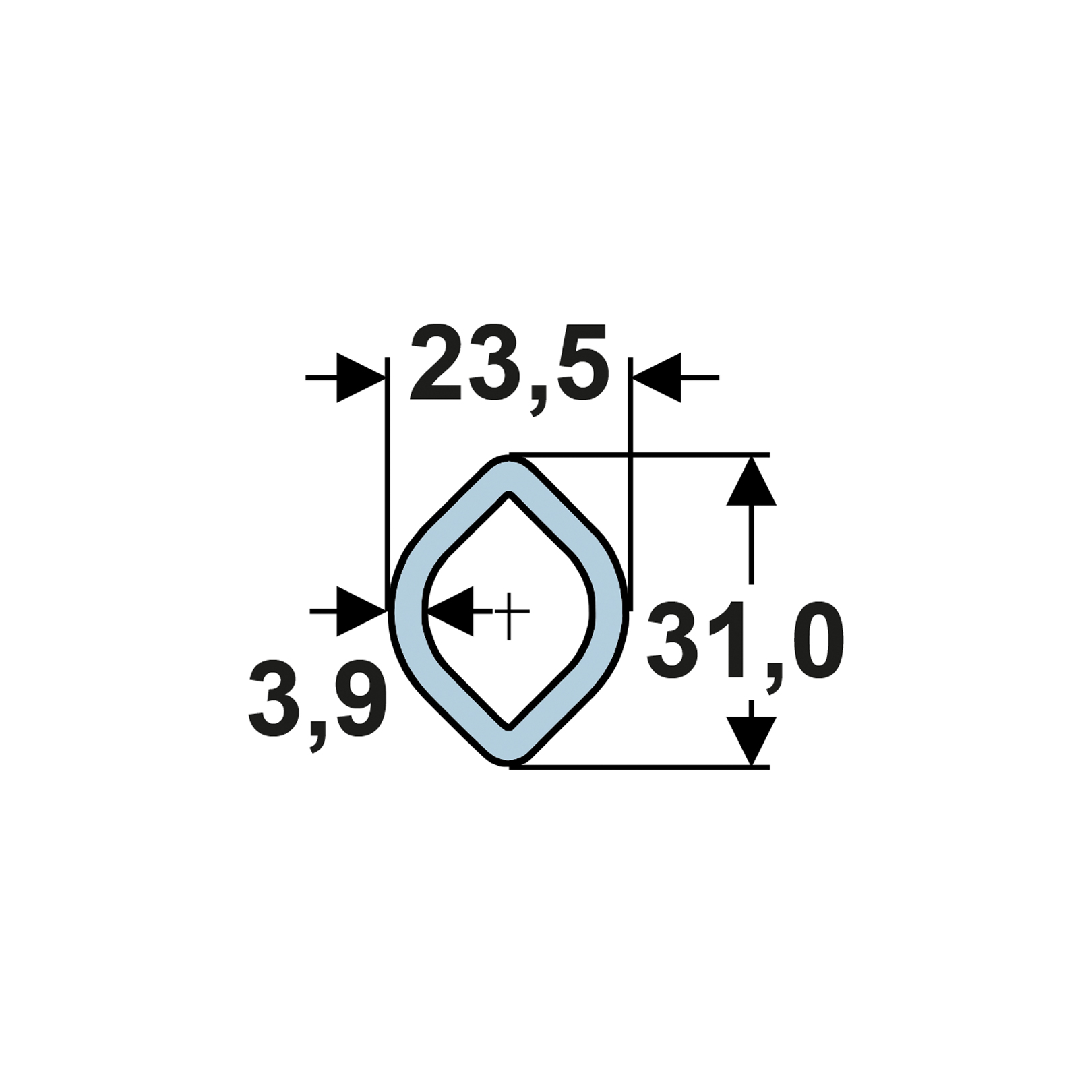 Profilé Tube Agricole Tube Profilé Cardan Agricole TCM Pour Tracteur -  Dimensions 48x57.5x4mm, Longueur Réglable 400-1300mm Profilé Tube Citron