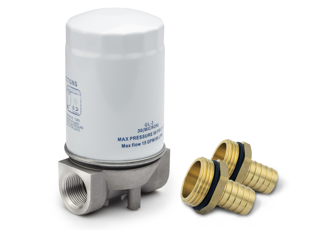 FKS-Dieselfilterhalter-Set Halter-Filter-Fitting 1xAG 1 1/2" - 2xIG 1 1/4" -2x19 mm FKS-Dieselfilterhalter-Set Halter-Filter-Fitting 1xAG 1 1/2" - 2xIG 1 1/4" -2x19 mm