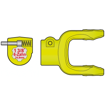 AW36-Aufsteckgabel 36.10.00 mit Schiebestift (1 3/8'' x 6) AW36-Aufsteckgabel 36.10.00 mit Schiebestift (1 3/8'' x 6)