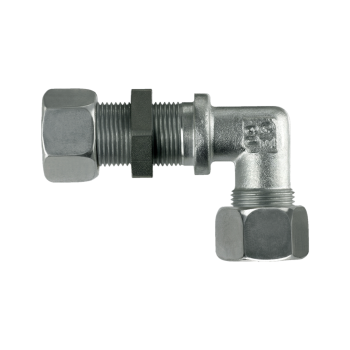 Gewinkelte Schottverschraubung S16-M24x1,5 mit M+S Gewinkelte Schottverschraubung S16-M24x1,5 mit M+S