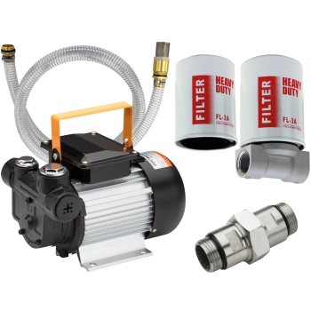 Sparpaket Dieselpumpe selbstansaugend 230V 60l/min, 2m Saugschlauch, Filter Set Sparpaket Dieselpumpe selbstansaugend 230V 60l/min, 2m Saugschlauch, Filter Set