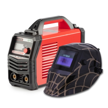 Inverter Schweißgerät mit Automatik Schweißhelm Spider Schwarz Inverter Schweißgerät mit Automatik Schweißhelm Spider Schwarz