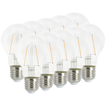 10x AdLuminis LED Bulb klar E27 2,5W 250 Lumen 2.700K 10x AdLuminis LED Bulb klar E27 2,5W 250 Lumen 2.700K