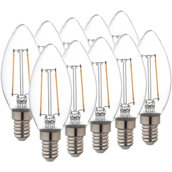 Sparpakete AdLuminis LED-Fadenlampe Candle C35 klar E14 