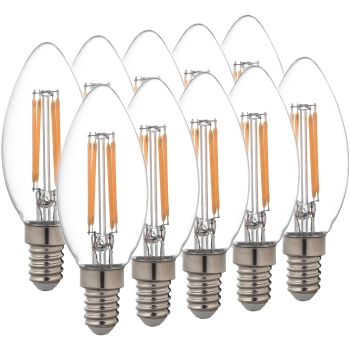 10x AdLuminis LED Candle klar E14 4,5W 470 Lumen 2.700K 10x AdLuminis LED Candle klar E14 4,5W 470 Lumen 2.700K