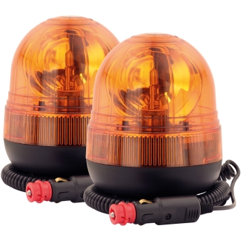 2x Rundumleuchte mit Magnetfuß (Eiform) 2x Rundumleuchte mit Magnetfuß (Eiform)