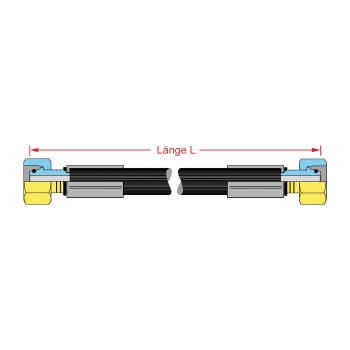 Hydraulikschlauch 2SN DKOL DN10 25cm bis 120cm Länge 