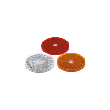 Rückstrahler rund mit einem Loch rot 60mm Rückstrahler rund mit einem Loch rot 60mm