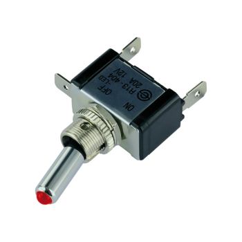 Kippschalter (on-off) Metall 12V/20A mit LED M12x1,0 Kippschalter (on-off) Metall 12V/20A mit LED M12x1,0