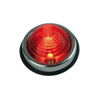 OLDTIMER Schlussleuchte rot mit Chromring rund 70mm HELLA OLDTIMER Schlussleuchte rot mit Chromring rund 70mm HELLA