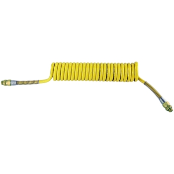 Spiralbremsschlauch aus Polyurethan gelb Außengewinde M16x1,5 Länge 4m Spiralbremsschlauch aus Polyurethan gelb Außengewinde M16x1,5 Länge 4m