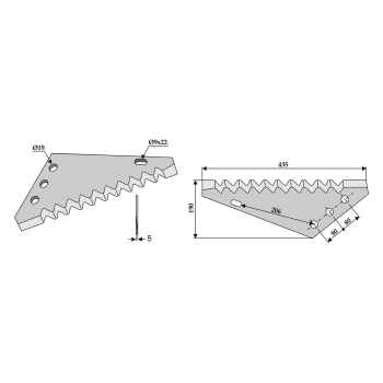 Futtermischwagenmesser passend zu Unifeed 2kg 5mm Futtermischwagenmesser passend zu Unifeed 2kg 5mm