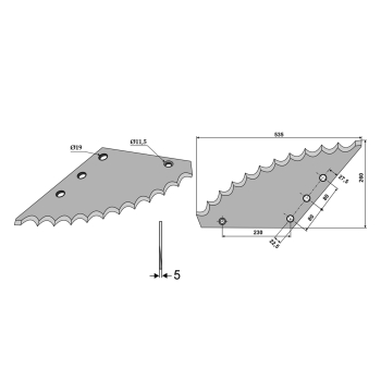 Futtermischwagenmesser passend zu Tatoma 2,77kg 5mm Futtermischwagenmesser passend zu Tatoma 2,77kg 5mm
