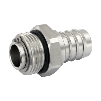 Schlauchadapter für AdBlue® drehbar aus Edelstahl mit 3/4 Zoll BSP AG Schlauchadapter für AdBlue® drehbar aus Edelstahl mit 3/4 Zoll BSP AG