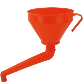 Trichter mit Winkelauslauf 160mm/1,3Liter (PE) mit Sieb Trichter mit Winkelauslauf 160mm/1,3Liter (PE) mit Sieb