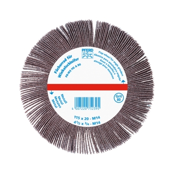 PFERD Fächerrad für Winkelschleifer, Gewinde M14,115mm Durchm., 20mm breit, Korngröße A40, Drehzahl 7500-13300 PFERD Fächerrad für Winkelschleifer, Gewinde M14,115mm Durchm., 20mm breit, Korngröße A40, Drehzahl 7500-13300