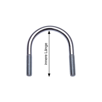 1/2' (38mm-innen, M8-Gewinde) Bügelschraube, verzinkt 1/2' (38mm-innen, M8-Gewinde) Bügelschraube, verzinkt