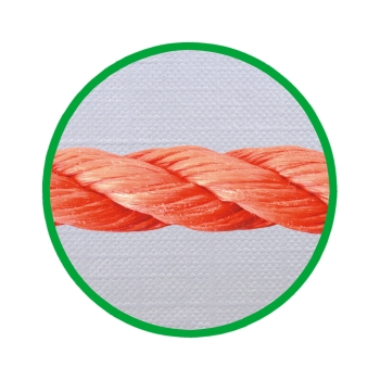 mtr. 6mm PP-Seil, 3-litzig DIN 83332, orange mtr. 6mm PP-Seil, 3-litzig DIN 83332, orange