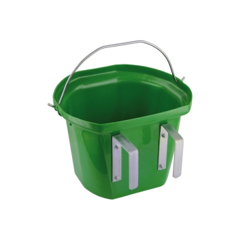 Stalleimer aus Kunststoff mit Bügel und Metallhalter Stalleimer aus Kunststoff mit Bügel und Metallhalter