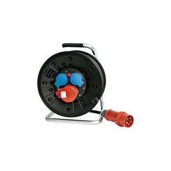 CEE-Sicherheitskabeltrommel, 25m Kabellänge, 1x CEE-400V/16A/5-polig, 2x 230V/16A CEE-Sicherheitskabeltrommel, 25m Kabellänge, 1x CEE-400V/16A/5-polig, 2x 230V/16A