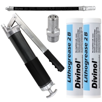 Fettpressen Set mit 2x Divinol Fett & Panzerschlauch Fettpressen Set mit 2x Divinol Fett & Panzerschlauch