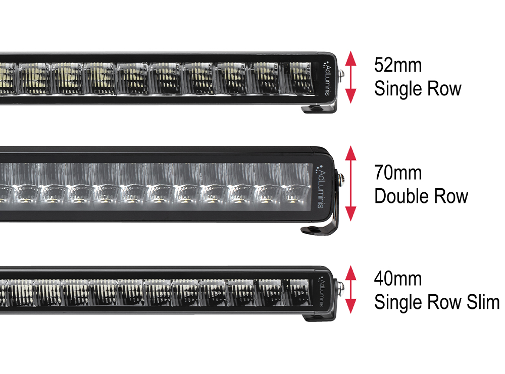 Lightbar Höhen-Vergleich